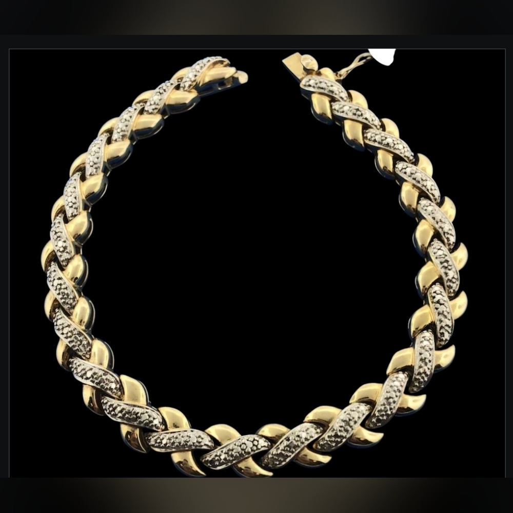ROSS SIMON 925 Gold Vermeil two tone Bracelet